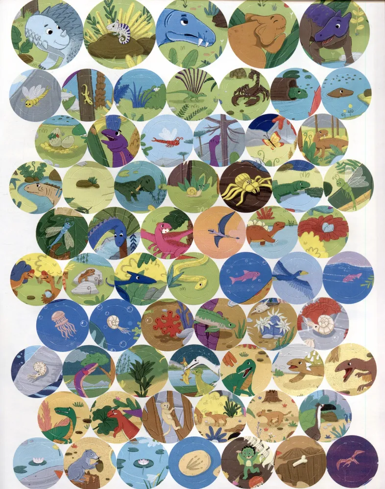 Виммельбух с наклейками. Динозавры фото книги маленькое 6