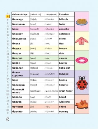 Русско-английский словарик в картинках для начальной школы фото книги 7