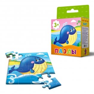 Животные. Кит. Пазл (16 деталей) фото книги 3