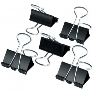 Зажимы для бумаг 15 мм, Berlingo, 12 шт., черные, картонная коробка фото книги 2