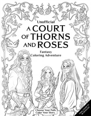 Masks and Magic : A Faerie Romantasy Coloring Adventure фото книги