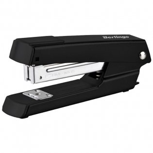 Степлер №24/6, 26/6 Berlingo Power TX до 30л., металлический корпус, черный фото книги
