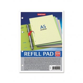 Сменный блок для тетради на кольцах, А5, 120 листов, клетка фото книги