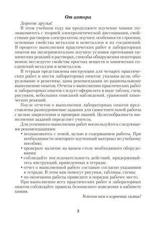 Тетрадь для практических работ по химии для 9 класса. ГРИФ (продлен) фото книги 2