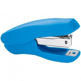 Степлер №24, до 20 листов, синий фото книги