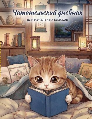 Читательский дневник для начальных классов. Котик (32 л., цветной блок) фото книги