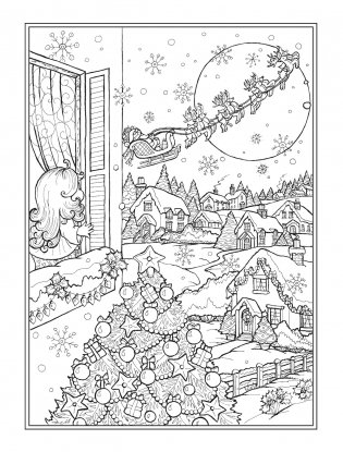The Night Before Christmas Coloring Book фото книги 6