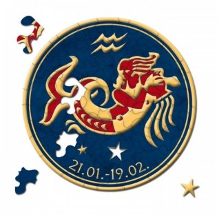 Круглые пазлы Curiosi "Stella. Знаки зодиака - Водолей" (диаметр 13 см) фото книги 2