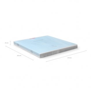 Тетрадь "Классика", 12 листов, крупная клетка, голубая фото книги 3