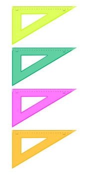 Треугольник, 23 см, 30 градусов, флуоресцентный, прозрачный фото книги 2
