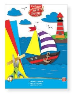 Бумага цветная "Artberry", А4, 10 листов, 10 цветов фото книги