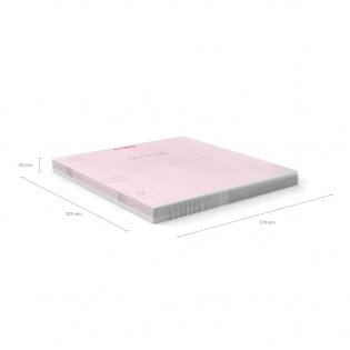 Тетрадь школьная "Классика с линовкой", 12 листов, клетка, розовая фото книги 5