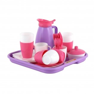 Набор детской посуды "Алиса" с подносом на 4 персоны (Pretty Pink) фото книги 4