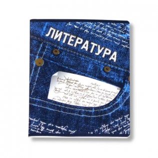 Тетрадь предметная "Джинс. Литература ", линия, 48 листов фото книги