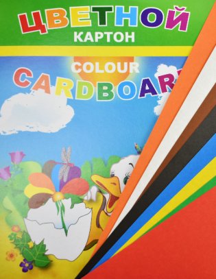 Набор цветного картона "Утенок", А4, 8 цветов, 16 листов фото книги 3