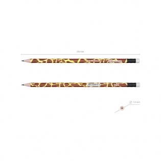 Карандаш чернографитный, круглый с ластиком "Savanna", HB фото книги 3