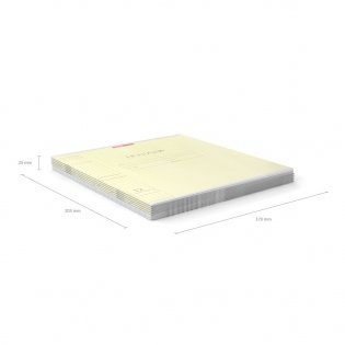 Тетрадь школьная "Классика с линовкой", 12 листов, клетка, желтая фото книги 6