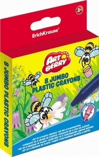 Пластиковые мелки "Jumbo Artberry", 8 цветов фото книги
