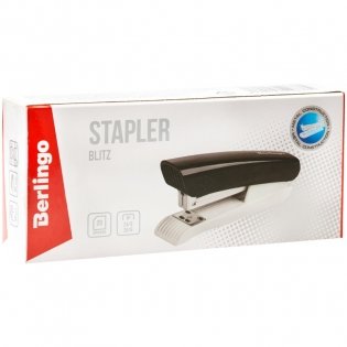 Степлер "Blitz", №24/6, 26/6, до 20 листов, черный фото книги 2