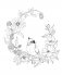 Woodland Wonderland : A Tranquil Coloring Retreat – A Calming Coloring Book of Flowers and Forest Animals for Adults фото книги маленькое 12