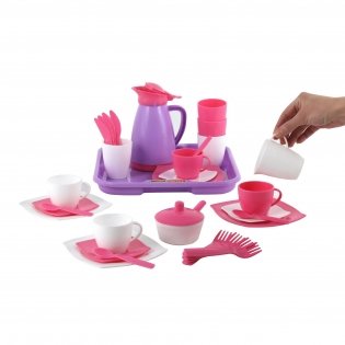 Набор детской посуды "Алиса" с подносом на 4 персоны (Pretty Pink) фото книги 3