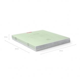 Тетрадь школьная "Классика", 24 листа, клетка, зеленая фото книги 7