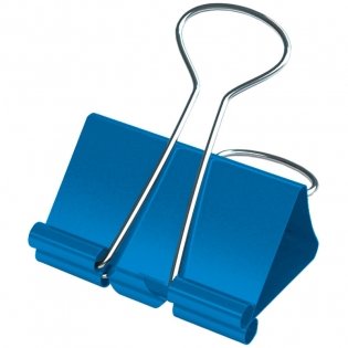 Зажимы для бумаг, 41 мм, 12 штук, цветные, в коробке фото книги 2