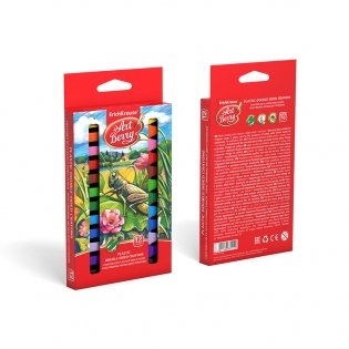 Пластиковые мелки двусторонние "Artberry", 12 цветов фото книги 4