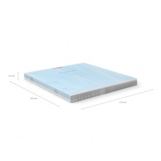 Тетрадь школьная "Классика с линовкой", 12 листов, клетка, голубая фото книги 6