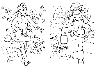 Зимняя модница. Раскраска фото книги маленькое 3