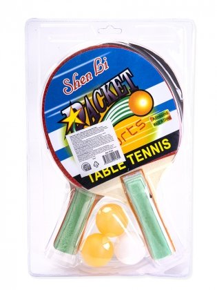 Набор для игры в настольный теннис (2 ракетки, 3 шарика), арт. Ty10 фото книги 2