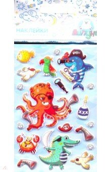 Зефирные наклейки "Пираты" фото книги