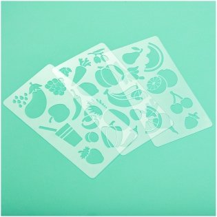 Набор трафаретов Мульти-Пульти 10х18 см, Фруктовая корзина, 3 шт., европодвес. Арт. НТ_54112 фото книги 2