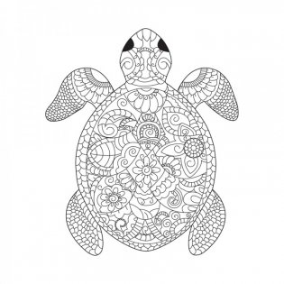 Антистресс-раскраска "Черепаха и море безмятежности" фото книги 3