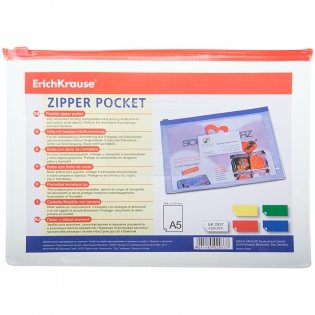 Пакет А5 на гибкой молнии "PVC Zip Pocket" фото книги