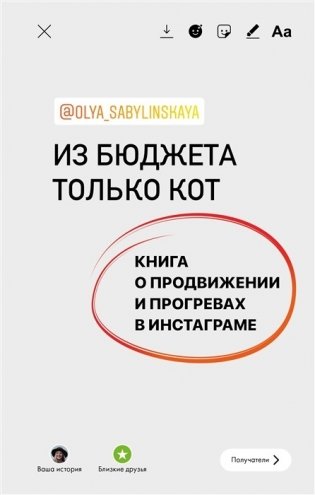 Из бюджета только кот. Книга о продвижении и прогревах в инстаграме фото книги