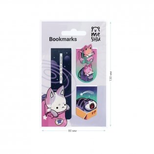 Закладки магнитные для книг, 3 шт., MESHU "Catbox" фото книги 3