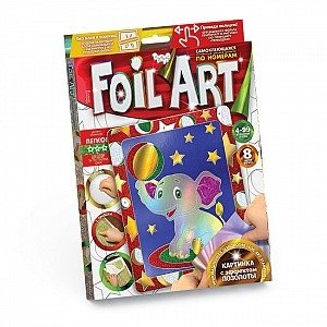 Аппликация цветной фольгой "Foil Art" (слоник), арт. FAR-01-10 фото книги