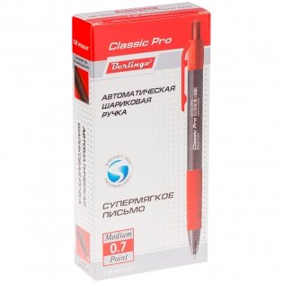 Ручка шариковая "Classic Pro", красная, 0.7 мм, грип фото книги 3