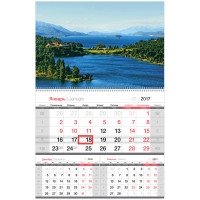 Календарь квартальный "Mono premium. Природа", с бегунком, на 2017 год фото книги