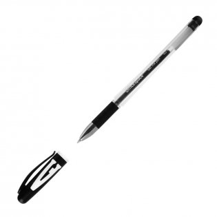 Ручка гелевая OfficeSpace "A-Gel" черная, 0,5 мм, грип. Арт. GPbk_95090 фото книги