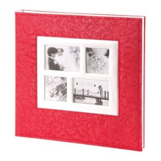 Фотоальбом "Свадебный", 20 магнитных листов 30х32 см, цвет коралловый фото книги