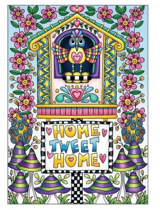 Creative Haven Fanciful Birds coloring book фото книги 3