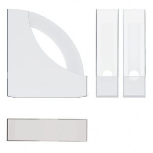 Подставка для бумаг вертикальная "Rainbow", 75 мм, прозрачная фото книги 3