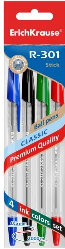 Набор шариковых ручек "R-301 Classic 1.0 Stick", 4 штуки фото книги
