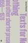 Texts for Nothing and Other Shorter Prose, 1950-1976 фото книги маленькое 2