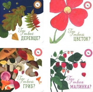 Где твой цветок? Где твой гриб? Где твоя малинка? Где твое деревце? (комплект из 4-х книг) фото книги