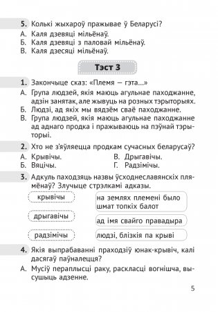 Чалавек і свет. Мая Радзіма — Беларусь. 4 клас. Тэсты фото книги 4