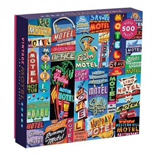 Vintage motel signs 500 piece puzzle фото книги
