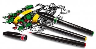 Браш пен "Brush Sign Pen Artist. Ultra Fine", голубой цвет фото книги 4